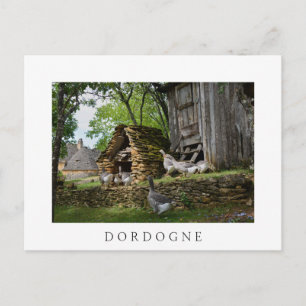 Traditional foie gras goose farm white postcard