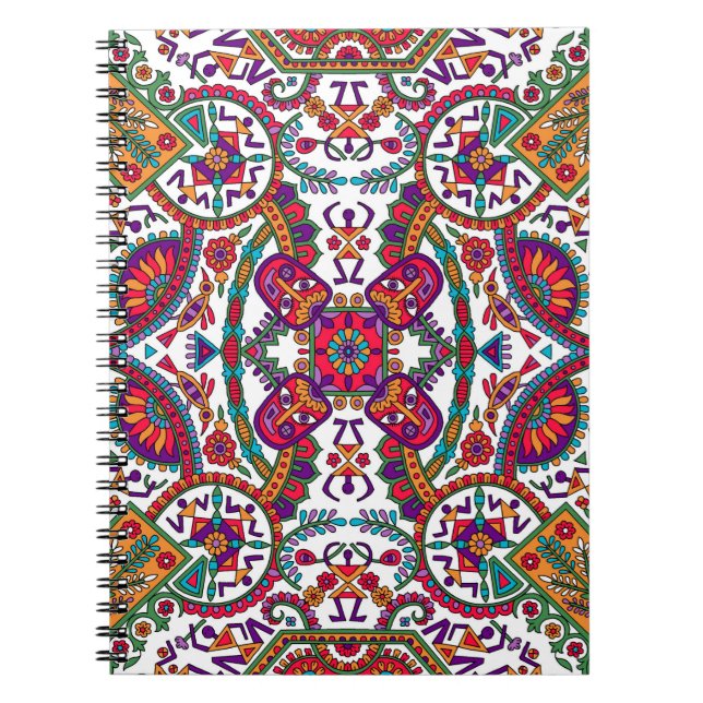 Traditional Folk Art Designart,ethnic,background,c Notebook (Front)