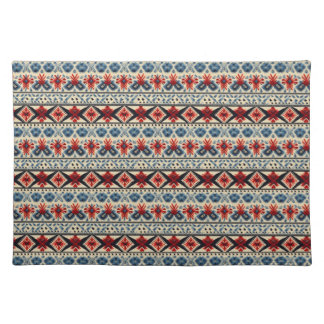 Traditional Folk Embroidery Stripe  Pattern Cloth Placemat