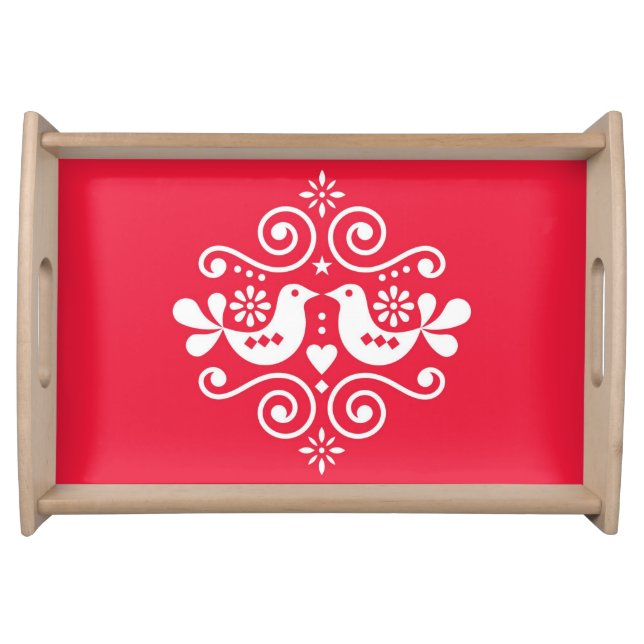 Traditional Folk Pattern Serving Tray (Front)