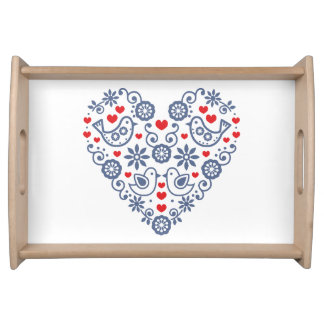 Traditional Folk Pattern Serving Tray