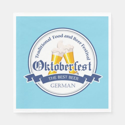 Traditional Food And Beer Festival Oktoberfest Napkins