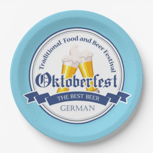 Traditional Food And Beer Festival Oktoberfest Paper Plates