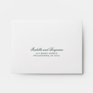 Traditional Forest Green Formal RSVP Wedding Envelope