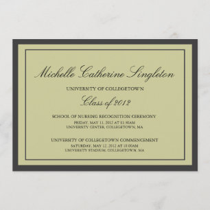 Traditional Formal University Graduation Events Announcement