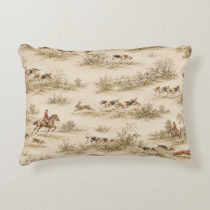 Traditional Foxhound Hunt Accent Pillow