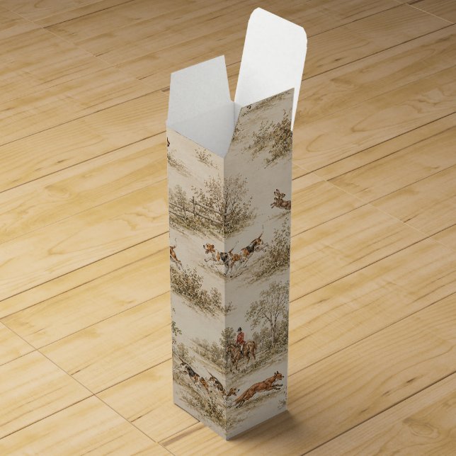 Traditional Foxhound Hunt Wine Box (Opened)