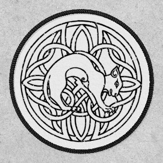 Traditional Framed Nordic Viking Cat Patch