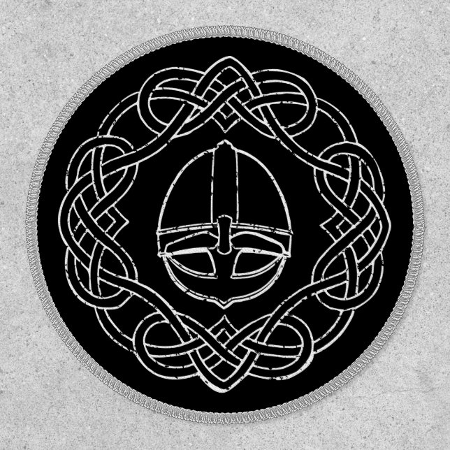 Traditional Framed Nordic Viking Helmet Patch (Front)