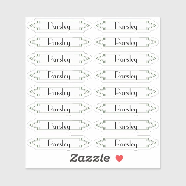 Traditional French Garden herb labels (Sheet)