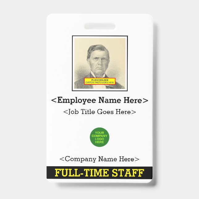 Traditional "FULL-TIME STAFF" Badge (Front)