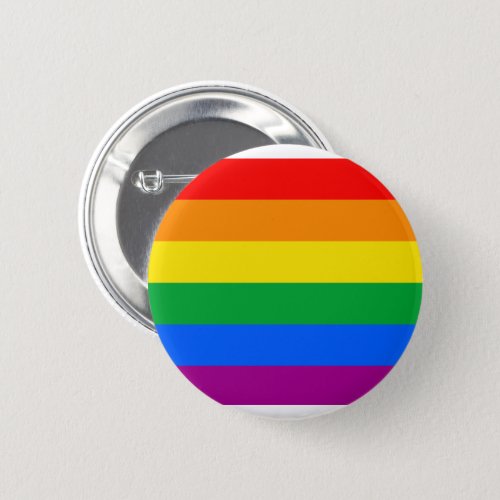 Traditional Gay Pride Flag Button