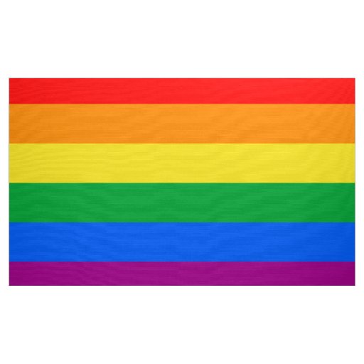 Traditional Gay Pride Flag Fabric | Zazzle