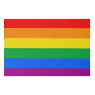 Traditional Gay Pride Flag Faux Canvas Print
