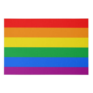 Traditional Gay Pride Flag Faux Canvas Print