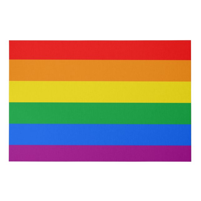 Traditional Gay Pride Flag Faux Canvas Print (Front)