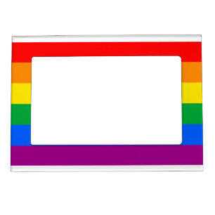 Traditional Gay Pride Flag Magnetic Frame