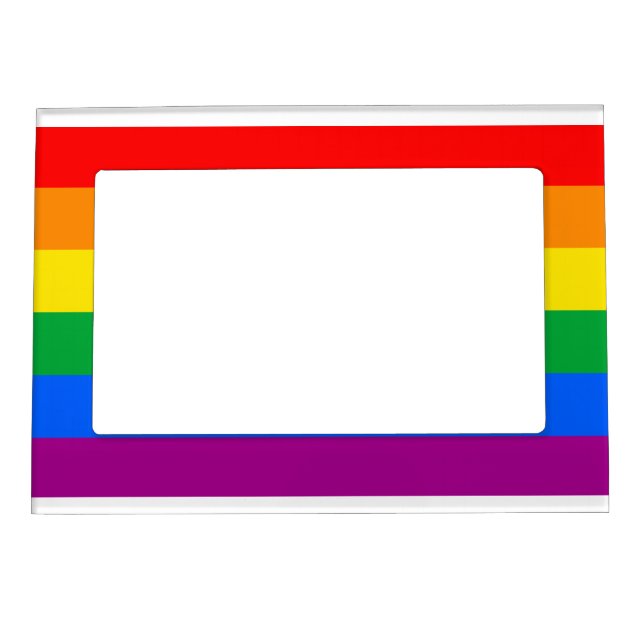 Traditional Gay Pride Flag Magnetic Frame (Front)