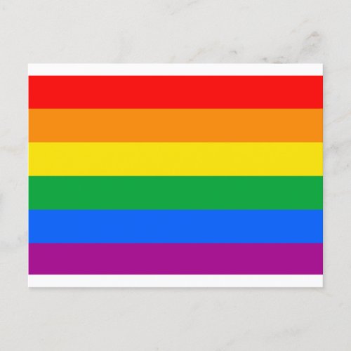 Traditional Gay Pride Flag Postcard
