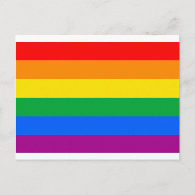 Traditional Gay Pride Flag Postcard (Front)