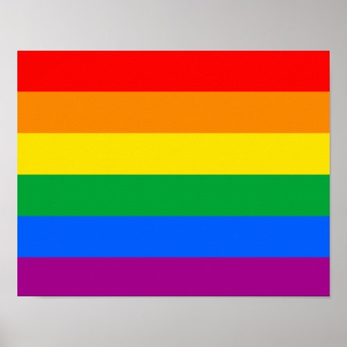 Traditional Gay Pride Flag Poster