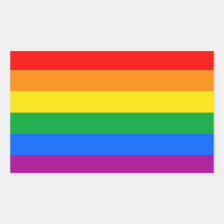 Traditional Gay Pride Flag Rectangular Sticker