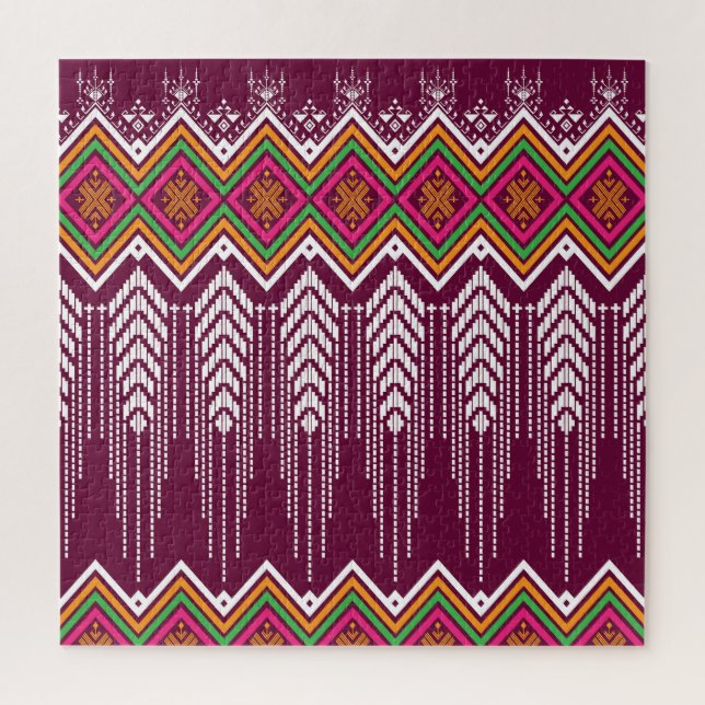 Traditional Geometric Ethnic Pattern Jigsaw Puzzle (Vertical)