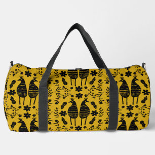 Traditional Germanic Folk Art Bird Duffle Bag
