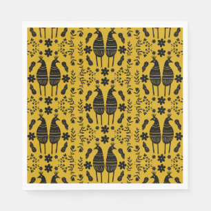 Traditional Germanic Folk Art Bird Napkins