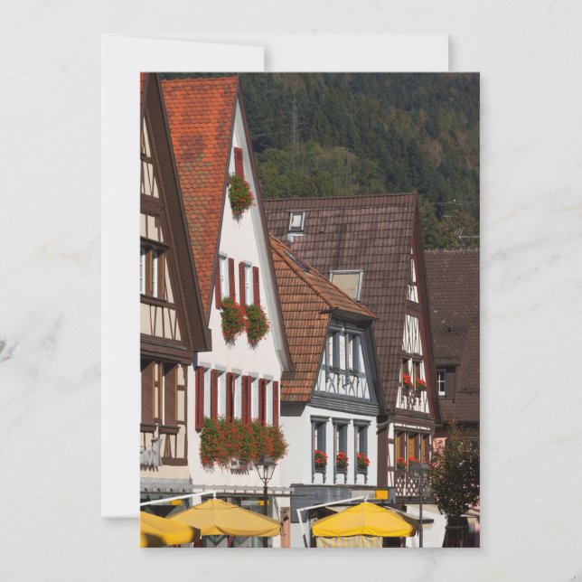 Traditional Germany Houses Thank You Card (Front)