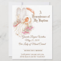 Traditional Girl Baptism Christening Certificate