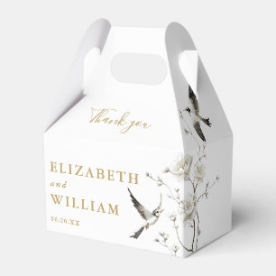 Traditional Gold Chinoiserie Wedding Thank You Favor Boxes