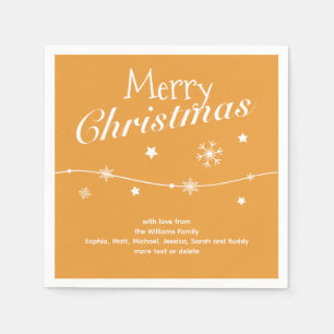 Traditional - Golden Orange Christmas Napkins