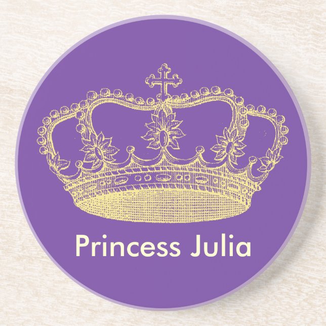 Traditional Golden Royal Crown Coaster (Front)
