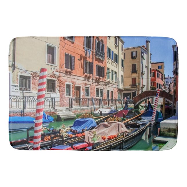 Traditional gondola in Venice Bath Mat (Front)