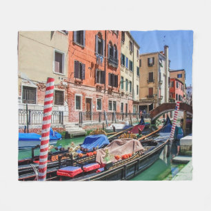 Traditional gondola in Venice Fleece Blanket