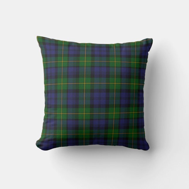 Traditional Gordon Tartan Plaid Pillow (Front)
