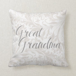 Traditional Great Grandma Damask Throw Pillow