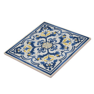 Traditional Greece Traditional Blue Art 2 Ceramic Tile