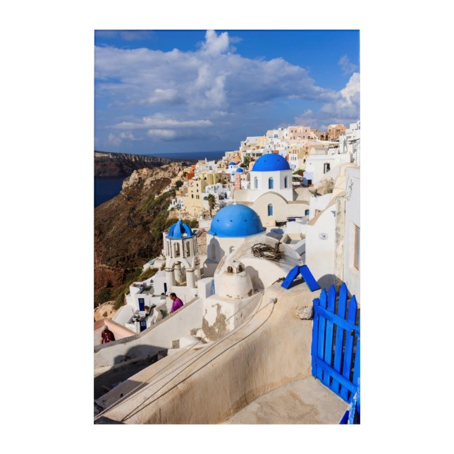 Traditional Greek Houses Acrylic Print (Front)