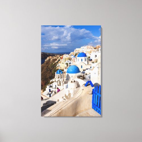 Traditional Greek Houses Canvas Print