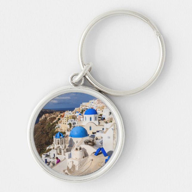 Traditional Greek Houses Keychain (Front)