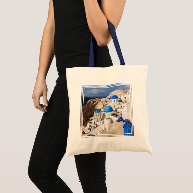Traditional Greek Houses Tote Bag (Front (Product))