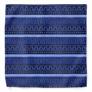 Traditional Greek Meander Pattern Bandana