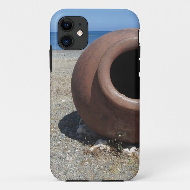 Traditional Greek Terracotta Pot on the Beach Case-Mate iPhone Case (Back)