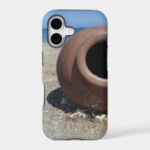 Traditional Greek Terracotta Pot on the Beach iPhone 17 Case