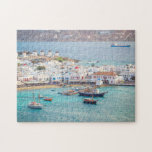 Traditional Greek Village Mykonos Island Greece Jigsaw Puzzle<br><div class="desc">This stunning jigsaw puzzle features traditional Greek island of Mykonos in Greece #mykonos #jigsawpuzzle #stockingstuffers #games</div>