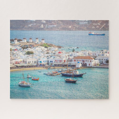 Traditional Greek Village Mykonos Island Greece Jigsaw Puzzle