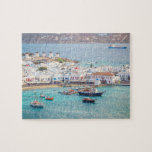 Traditional Greek Village Mykonos Island Greece Jigsaw Puzzle<br><div class="desc">This stunning jigsaw puzzle features traditional Greek island of Mykonos in Greece #mykonos #jigsawpuzzle #stockingstuffers #games</div>
