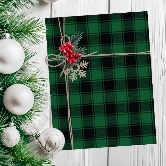 Traditional Green and Black Buffalo Tartan Plaid Tissue Paper (Traditional Green and Black Buffalo Tartan Plaid Tissue Paper)